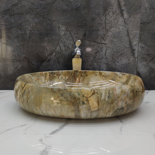 512 Greenish Brown Marble Glossy