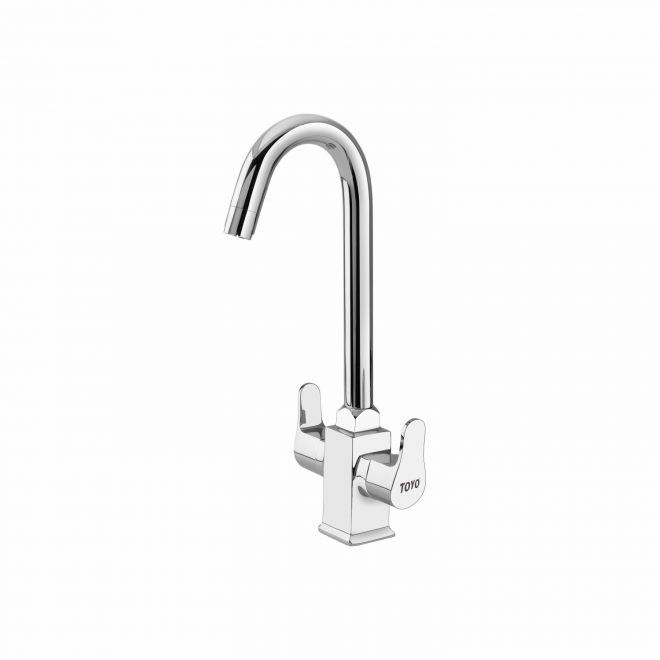 TOYO-EM-51221- Centre Hole Sink Mixer Regular Swan Neck