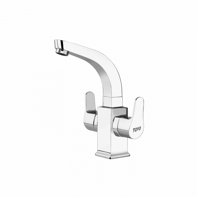 51228 Centre Hole Sink Mixer Sq. Heavy Spout