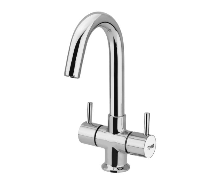 TOYO-RU-51321 Centre Hole Sink Mixer with Regular Swan Neck