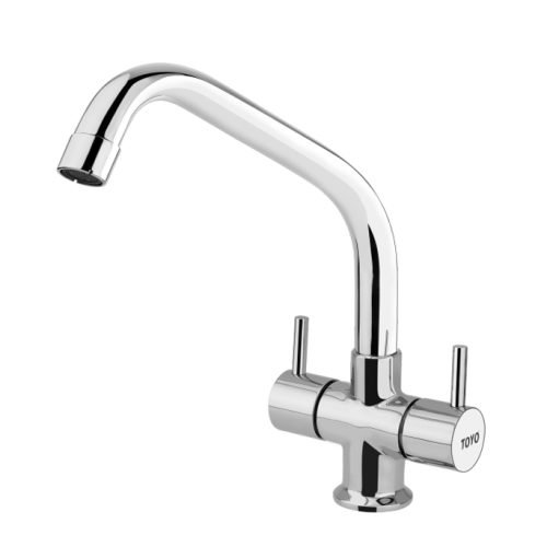 TOYO-RU-51322 Centre Hole Sink Mixer Long Extended Swan Neck