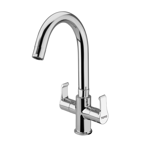 TOYO-AL-51521 Centre Hole Sink Mixer with Regular Swan Neck