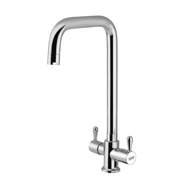 TOYO-BE-51622 Centre Hole Sink Mixer with Long Extended Swan Neck
