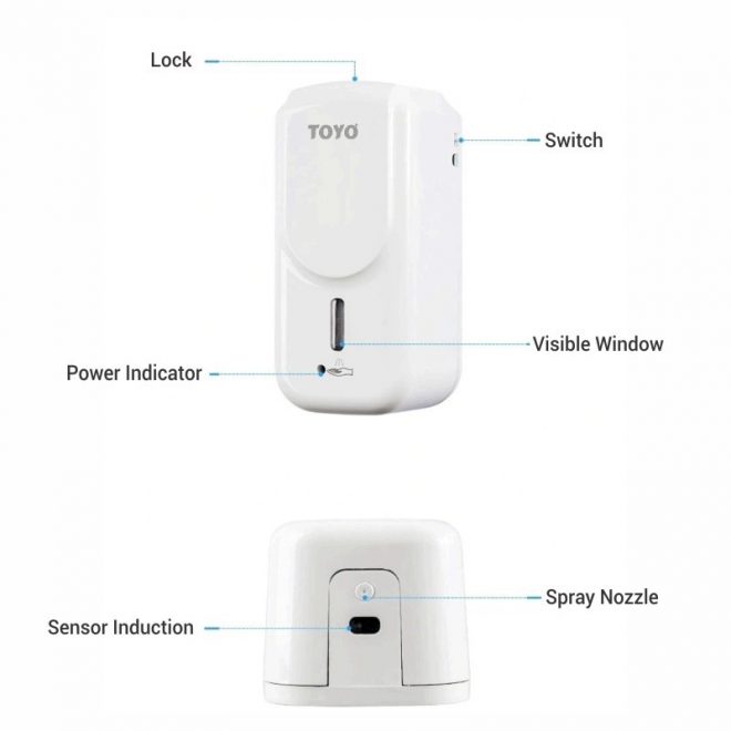 toyo 1505 automatic sanitizer dispenser 2